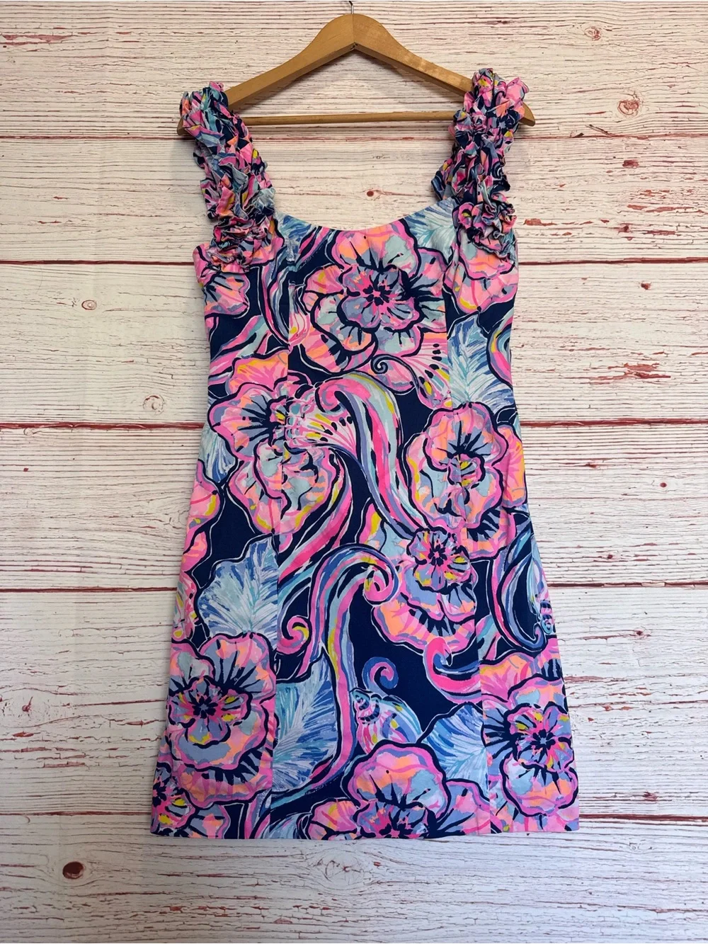 Lilly Pulitzer Devina Dress in Nauti Navy Boho Bateau Sz 4
